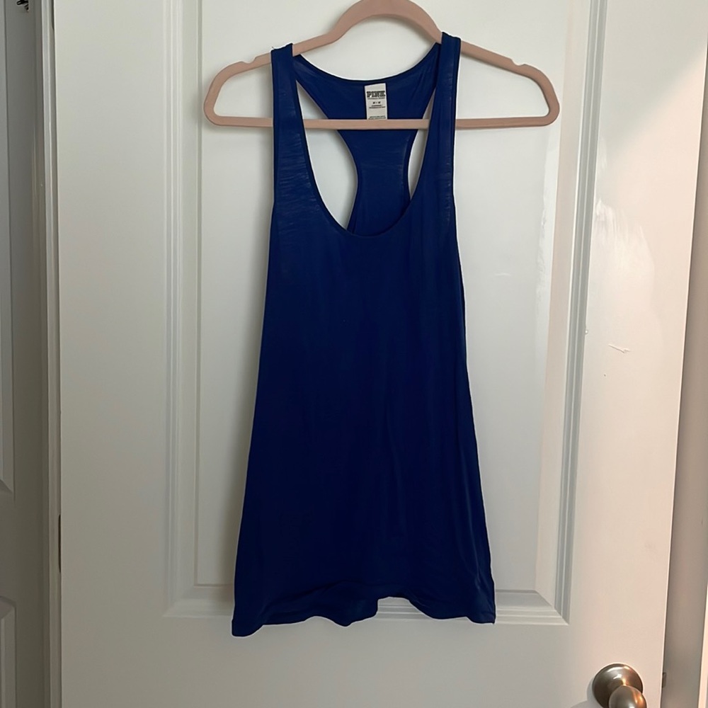 VS Pink Tank Top Racerback Royal Blue